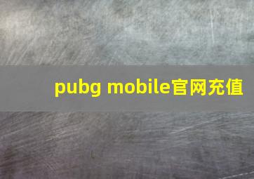 pubg mobile官网充值